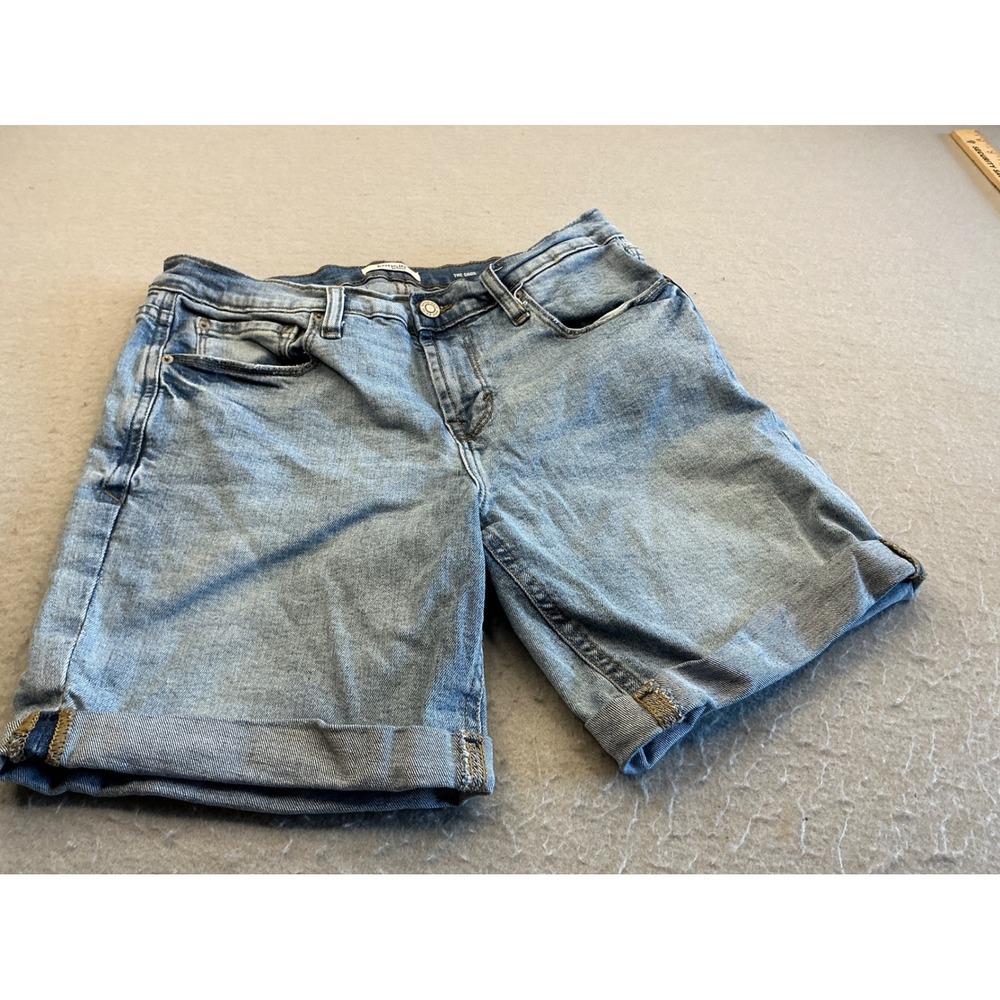 Evereve Denim Shorts Light Wash Cuffed Hem Blue Jean Shorts Size 29